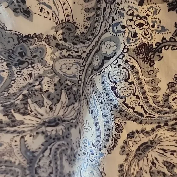 Margaret M Blue and White Paisley A-Line Skirt Size XS - Picture 4 of 4